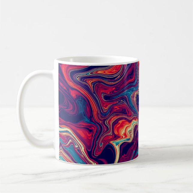 Abstract Pop Art Design Stylish & Artistic Modern Coffee Mug (Left)
