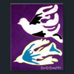 Abstract Pop Art Two Doves Poster<br><div class="desc"></div>