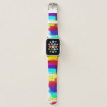 Abstract Popart Primary Rainbow Apple Watch Band