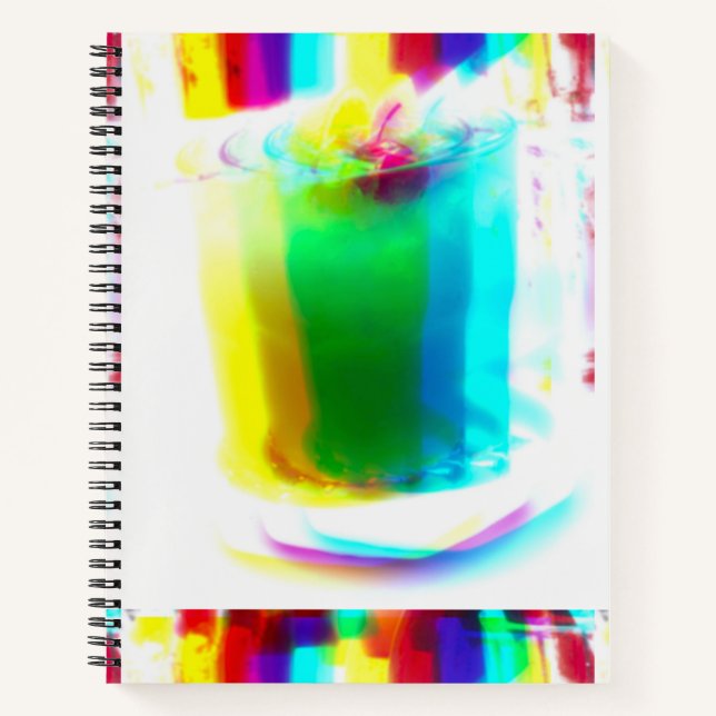 Abstract Popart Primary Rainbow Spiral Notebook (Front)