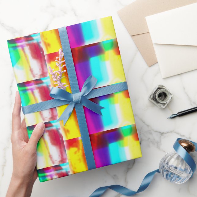 Abstract Popart Primary Rainbow Wrapping Paper (Gifting)