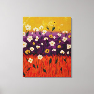 "Abstract Poppies 2" by Linda Powell~Canvas Canvas Print