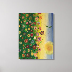 Abstract Poppy field Canvas Print