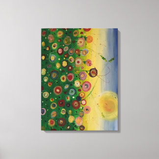 Abstract Poppy field Canvas Print