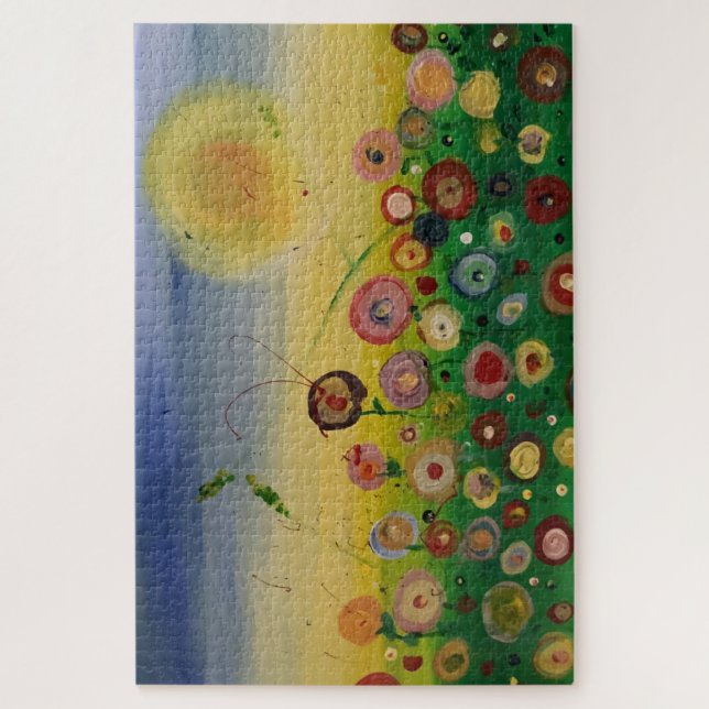 Abstract Poppy field jigsaw Puzzle (Vertical)