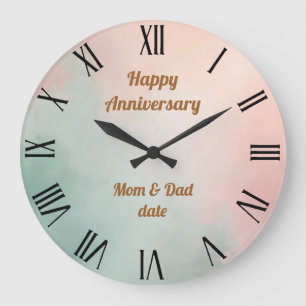 Abstract Popular Blush Pink Mint Collection Large Clock