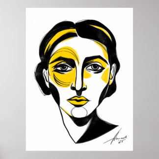 Abstract portrait#1 poster