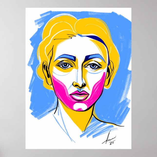 Abstract portrait#2 poster (Front)