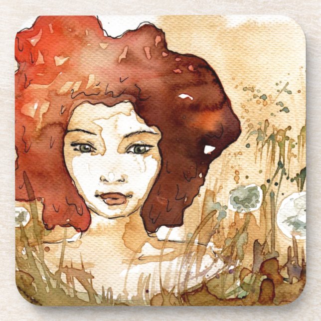 Abstract portrait 3 coaster (Front)