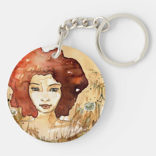 Abstract portrait 3 key ring (Back)