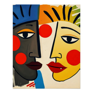 Abstract Portrait Art  Poster