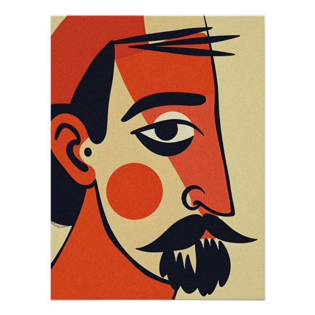 Abstract Portrait Art Poster (Front)