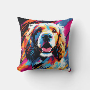 Abstract Portrait Cocker Spaniel Cushion