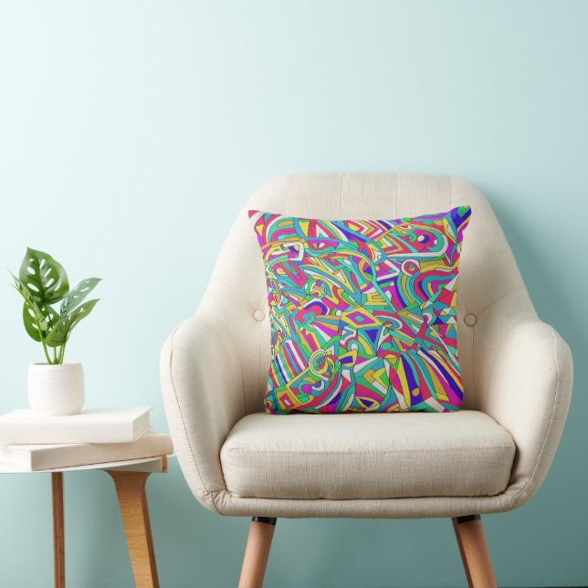 Abstract Portrait Cushion (Chair)