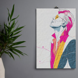  Abstract Portrait   David Bowie  Canvas Print