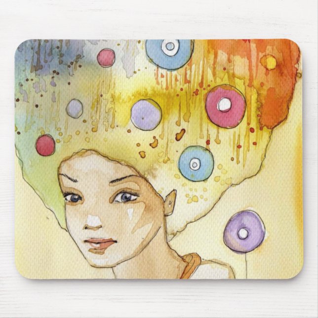 Abstract portrait mouse mat (Front)