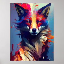Abstract Portrait of a Fox