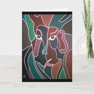 Abstract Portrait Painting by Alfred Fox Card