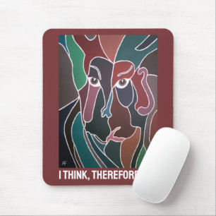 Abstract Portrait Painting by Alfred Fox Mouse Mat