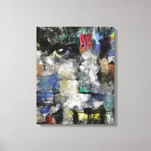 Abstract portrait painting canvas print