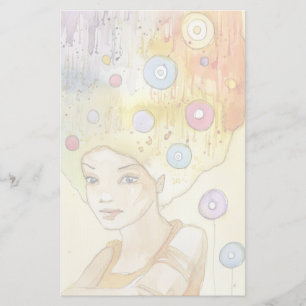 Abstract portrait stationery