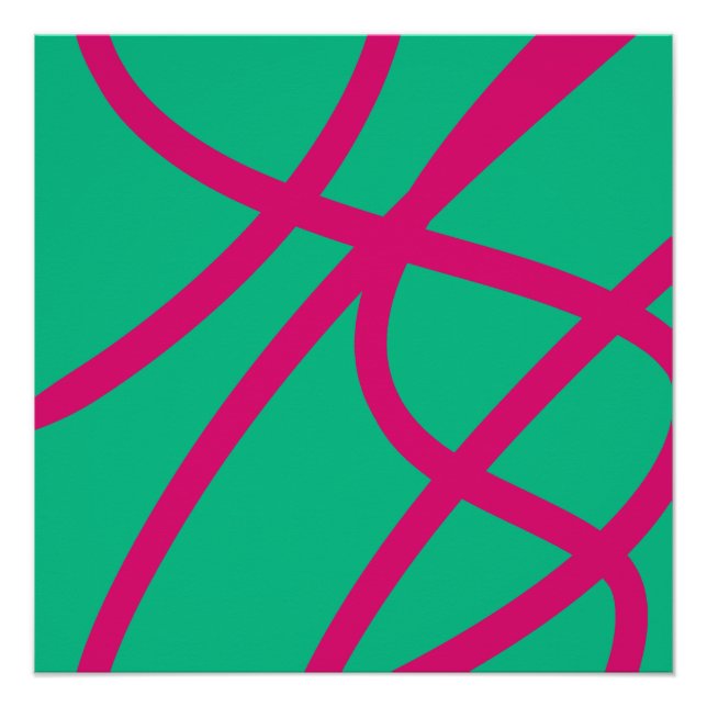 Abstract Poster – Red Lines on Green (Front)