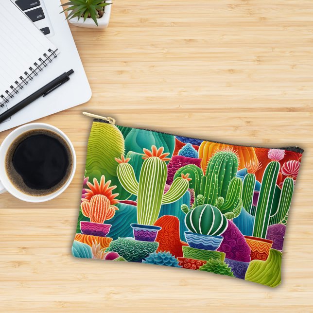 Abstract Potted Cacti  Accessory Pouch (Creator Uploaded)