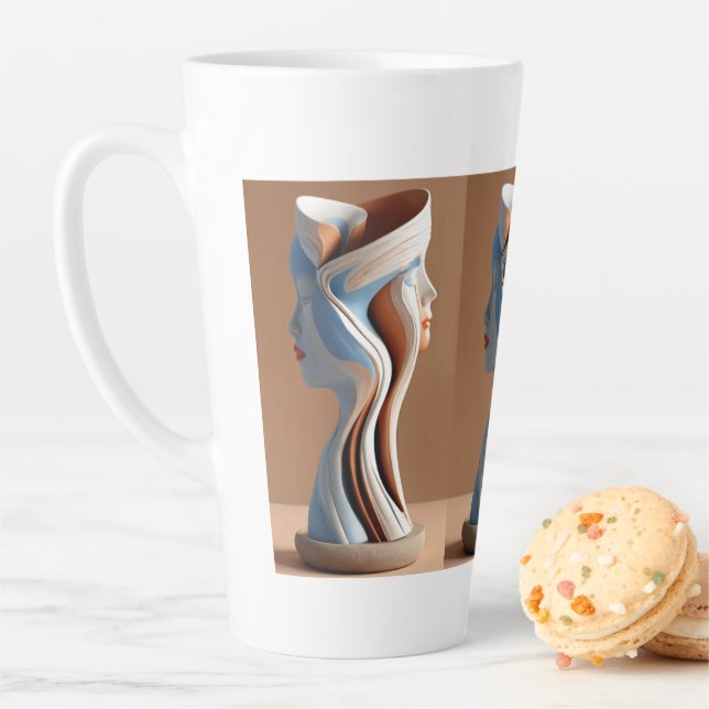 Abstract Pottery Latte Mug (In Situ)