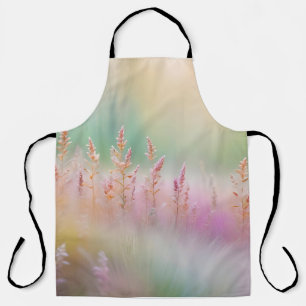 Abstract Prairie Flowers Field Tranquil Nature Art Apron