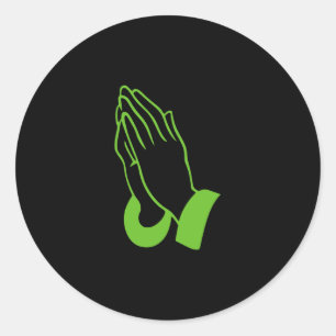 Abstract Praying Hands Illustration Classic Round Sticker