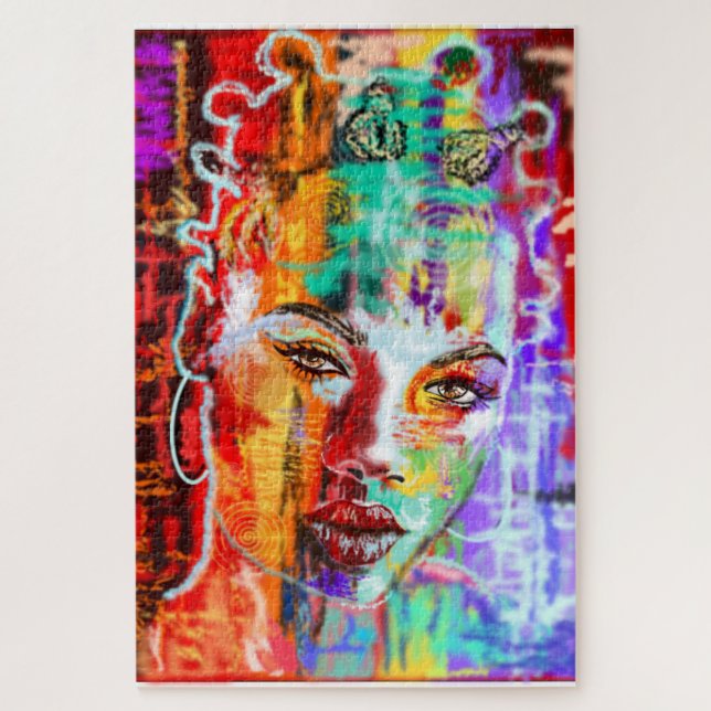 Abstract Pretty Lady Art Jigsaw Puzzle (Vertical)