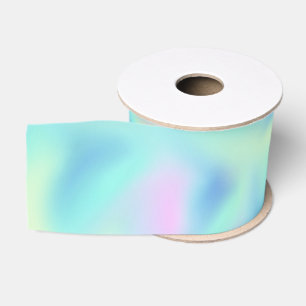 Abstract Pretty Pastel Swirls Pattern Grosgrain Ribbon