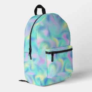 Abstract Pretty Pastel Swirls Pattern Printed Backpack