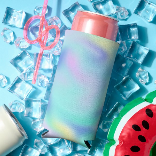 Abstract Pretty Pastel Swirls Pattern Seltzer Can Cooler (In Situ Summer)