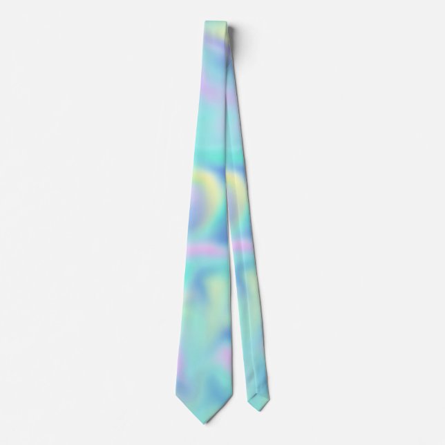 Abstract Pretty Pastel Swirls Pattern Tie (Front)