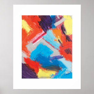 Abstract Primary Colours Poster