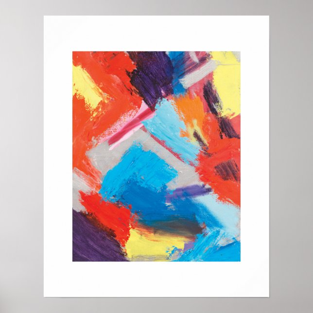 Abstract Primary Colours Poster (Front)