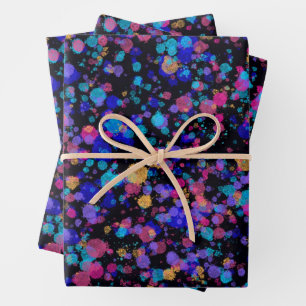 Abstract Print: Distant Galaxies Wrapping Paper Sheet