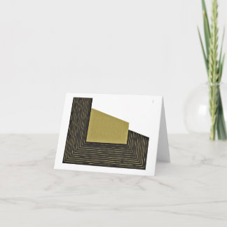Abstract print in Moss and Black Thank you Card