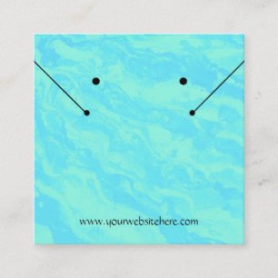 Abstract Print Seafoam Green Jewellery Display Car Square Business Card