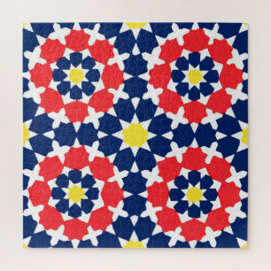 abstract print with stars and x-es jigsaw puzzle