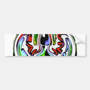 Abstract Profile Art Print Bumper Sticker