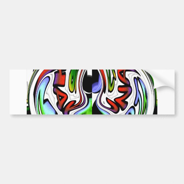 Abstract Profile Art Print Bumper Sticker (Front)