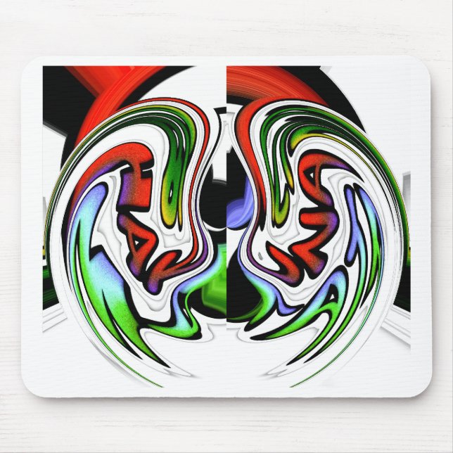 Abstract Profile Art Print Mouse Mat (Front)