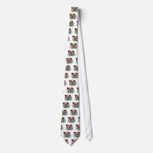 Abstract Profile Art Print Tie