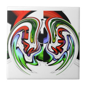 Abstract Profile Art Print Tile