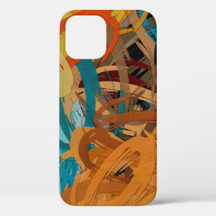 abstract psychedelic background from colour chaoti iPhone 12 case