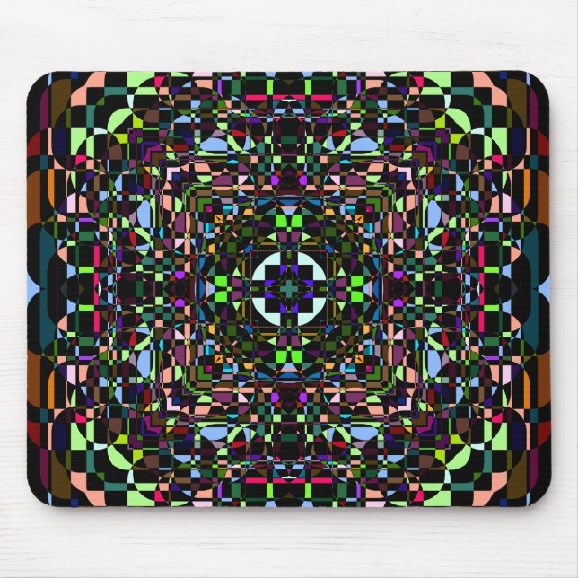 Abstract Psychedelic Background Mouse Mat (Front)