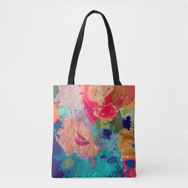 abstract psychedelic fractal background from blurr tote bag (Front)