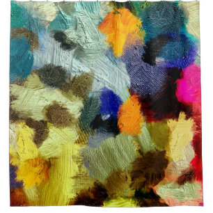 abstract psychedelic grunge background graphic sty shower curtain